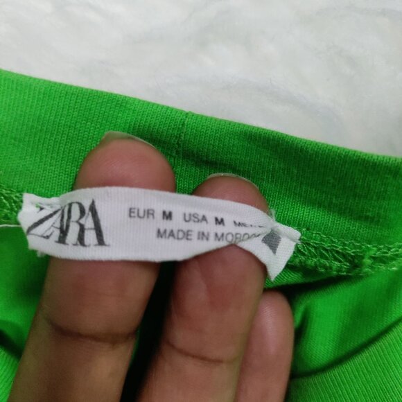 Zara Womens M Cotton Blend Baloon Sleeve Festival Boho Top - Picture 5 of 16